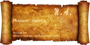 Musser Ágota névjegykártya