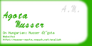 agota musser business card